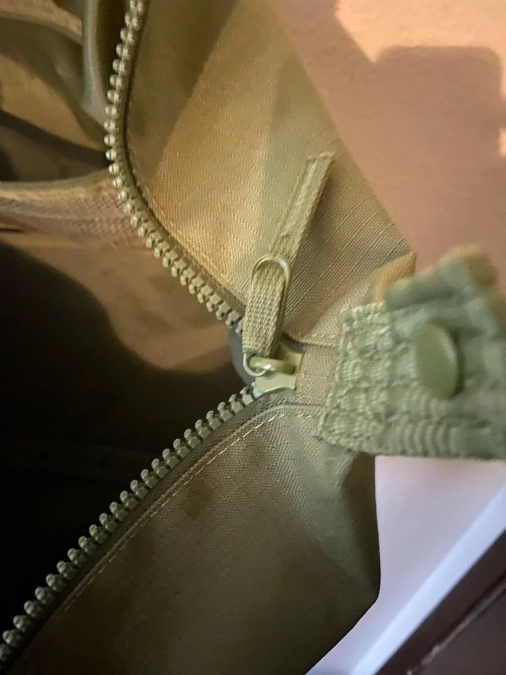 Jordan Olive Canvas Duffel Tote Bag - Green